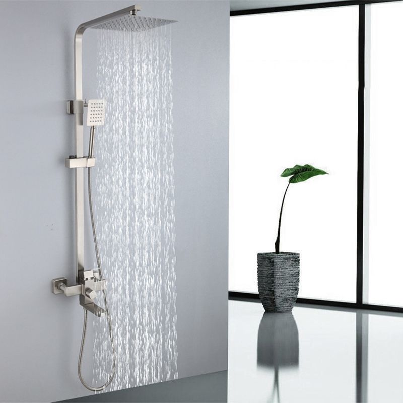 Modern Shower System Stainless Steel Temperature Control Wall Mounted Shower Set