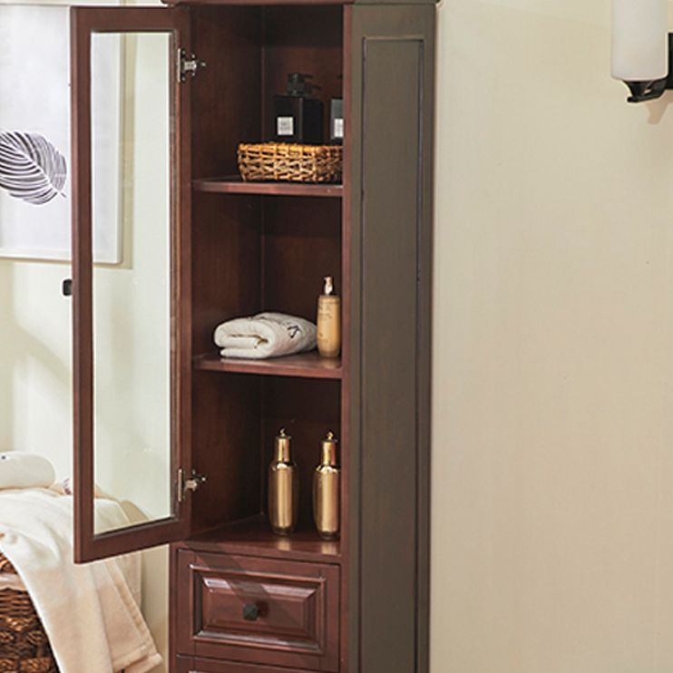 Mid-Century Modern Accent Cabinet Rectangle Cabinet with Storage