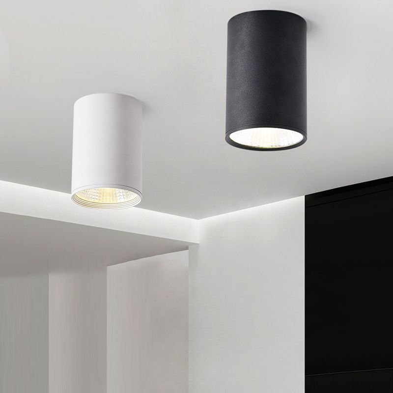 Aluminum Tubular Flush Mounted Lamp Nordic Style LED Ceiling Fixture for Hallway