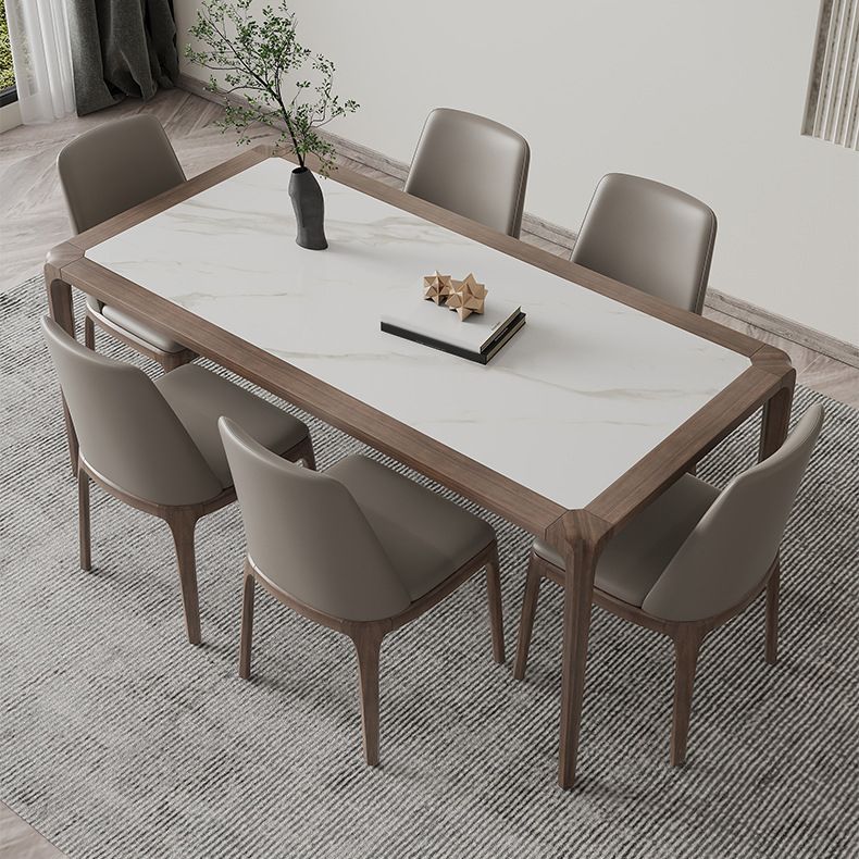 Modern Sintered Stone Top Dining Set Rectangle 1/2/3/5/7 Pieces Dining Room Table Set