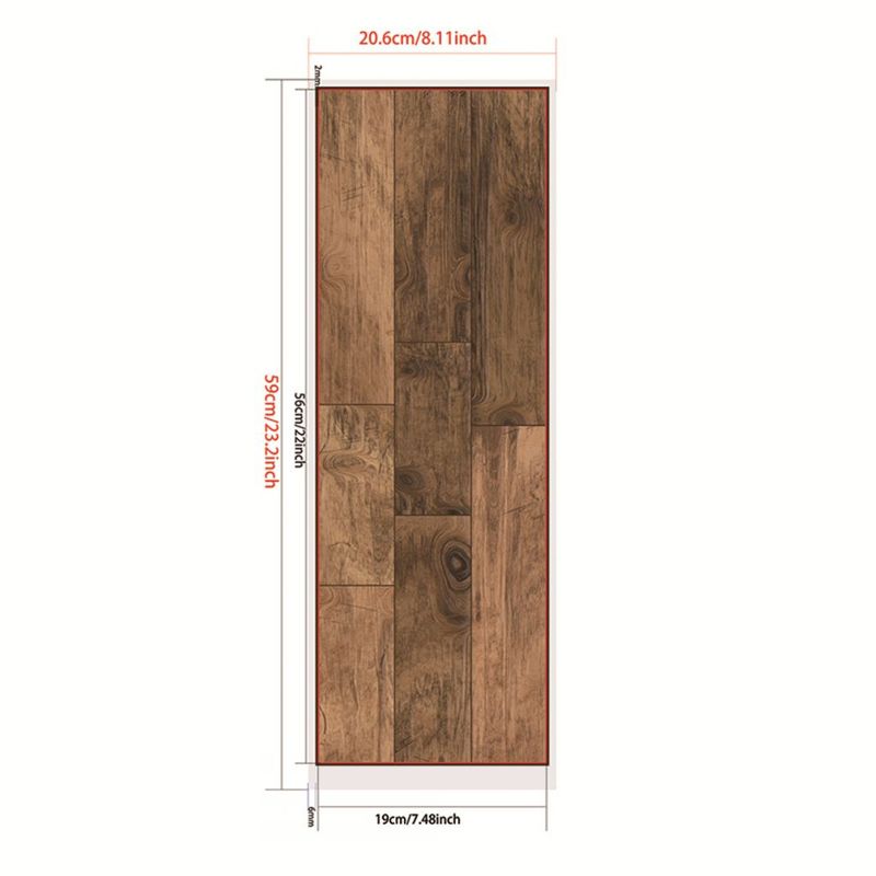 Brown Reclaimed Wood Wallpaper Panels Peel and Stick Wall Decor for Kitchen (4 Pcs)