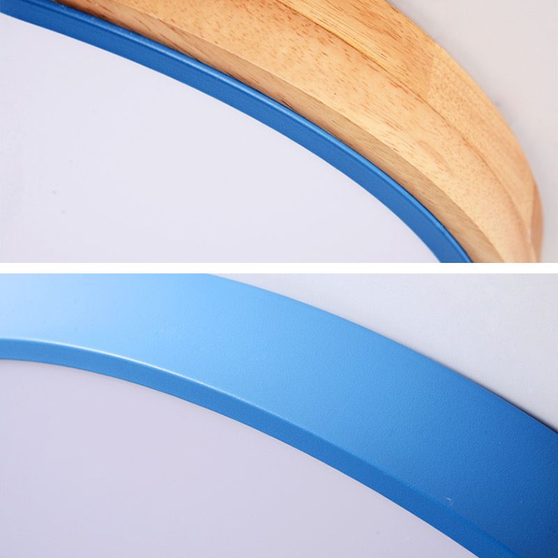 Lámpara de techo empotrada de acrílico, iluminación redonda de montaje empotrado de estilo moderno con 1 luz