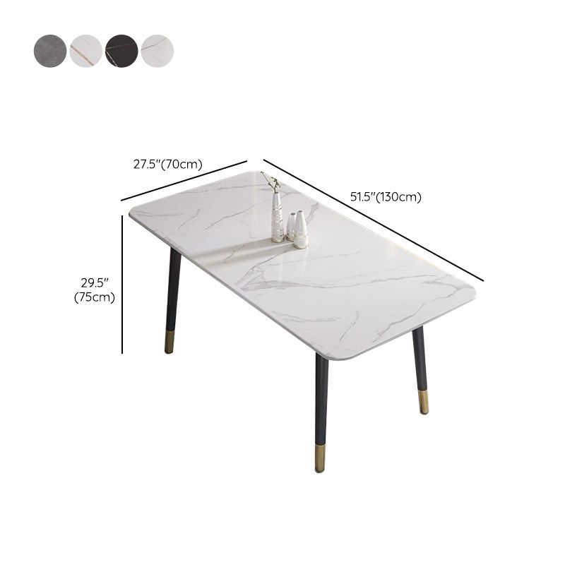 Simplicity Furniture Rectangle Stone Dining Room Table for Dining Room