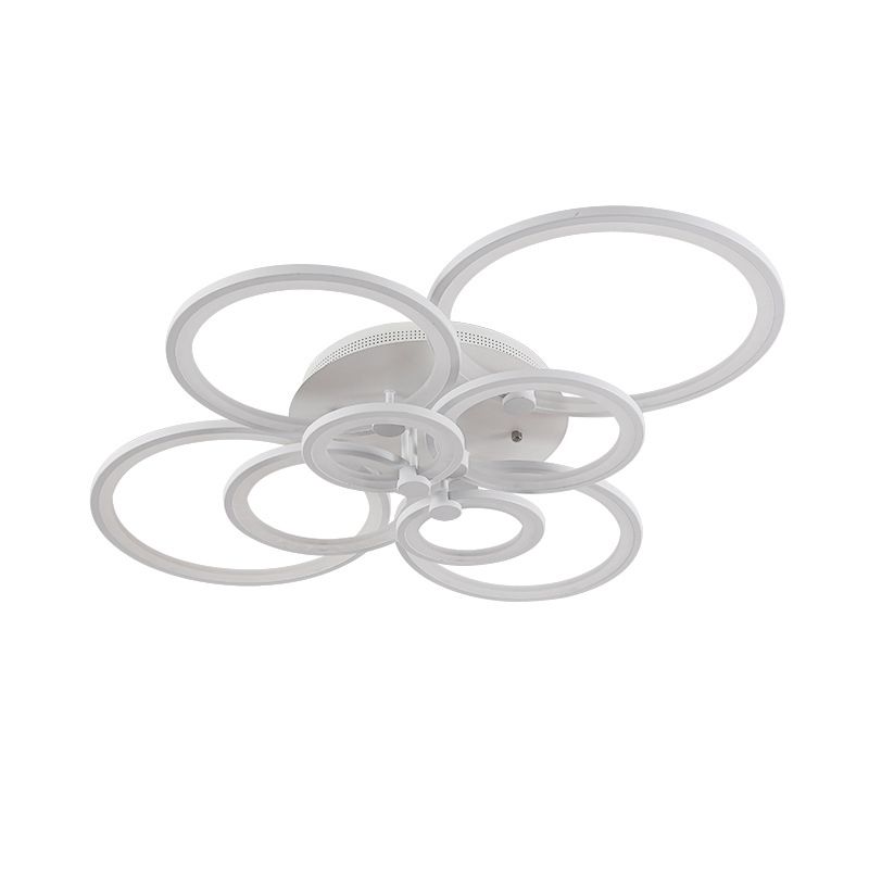 Overlapping Circles Acrylic LED Ceiling Light Contemporary Style Simplicity Lighting Fixture for Living Room