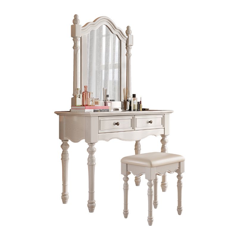 French Country Make-up Vanity Wooden Dressing Table with Drawer