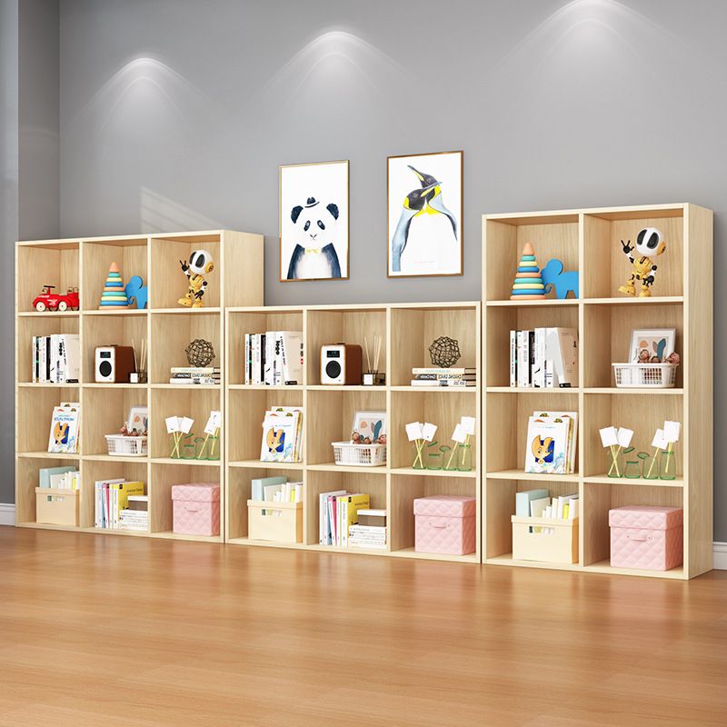 Engineered Wood Bookcase Standard Closed Back Scandinavian Bookshelf