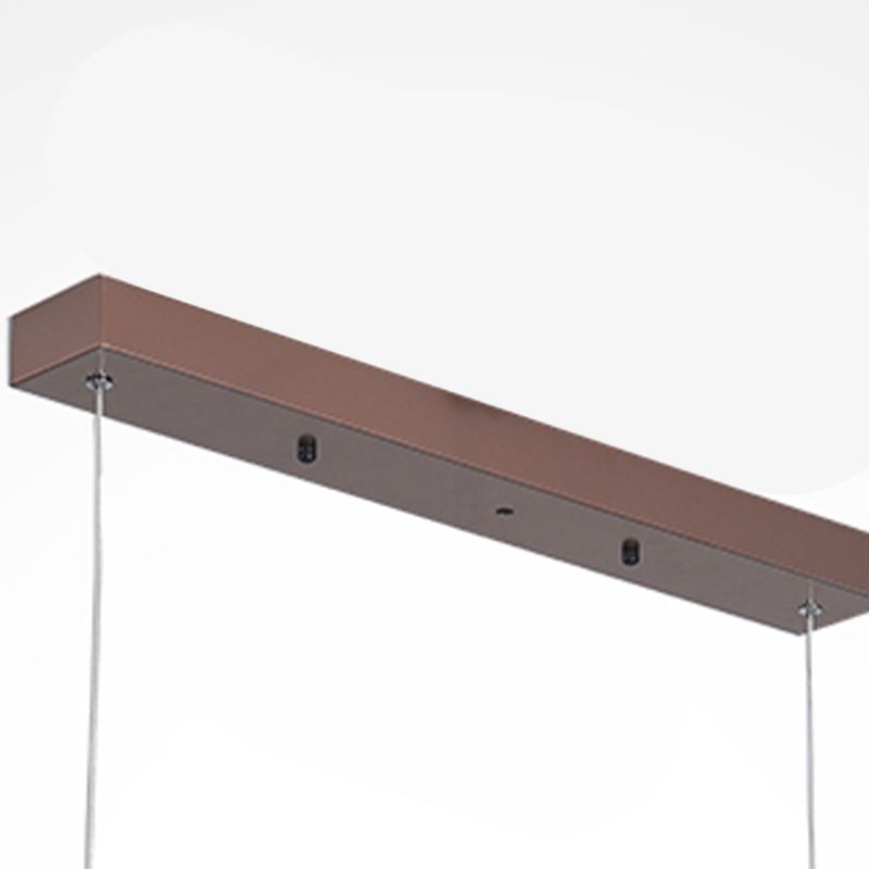 Modern Metal Island Light Geometric LED Island Pendant for Dining Room