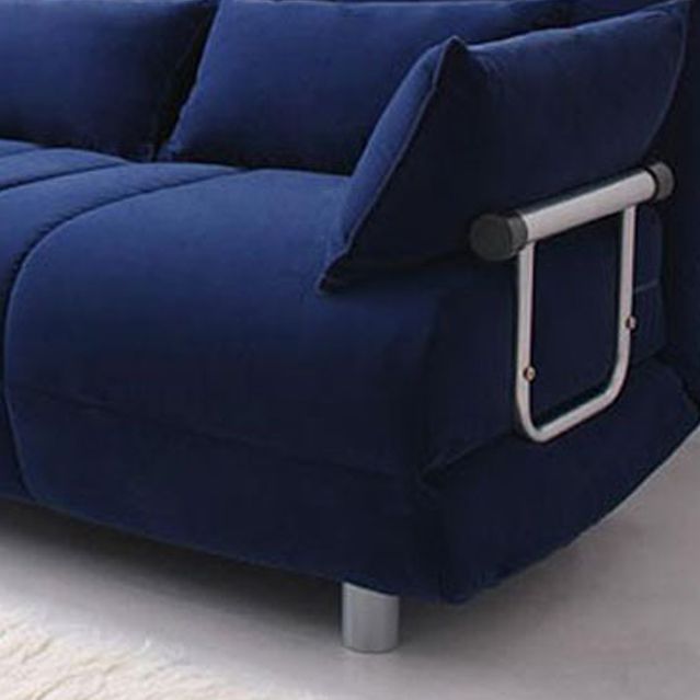 Polyester Blend Contemporary Sofa Bed with Square Arm Pillow Included