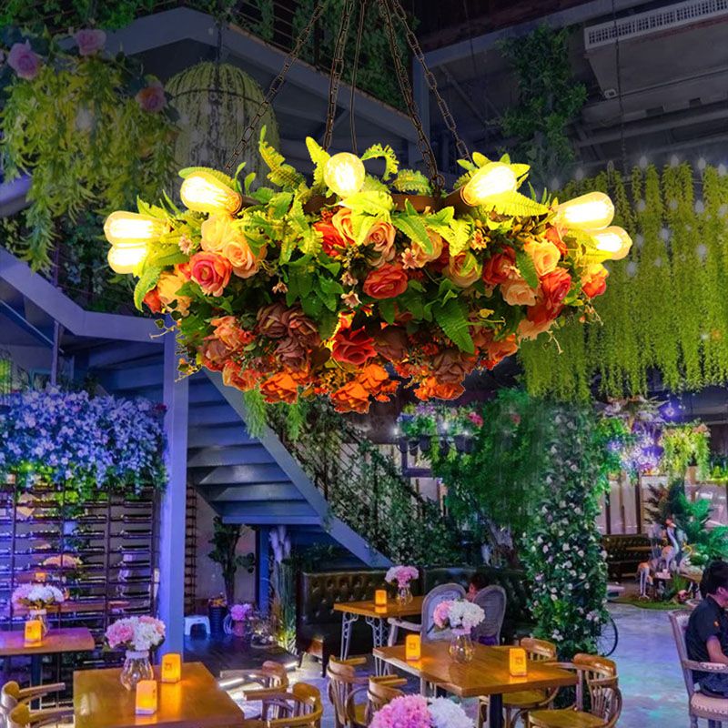 Bulbe de lustre rose en métal