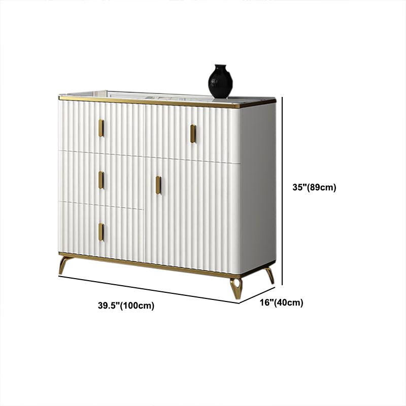 Classic Glam Matte Finish Combo Dresser Horizontal Bedroom Storage Chest