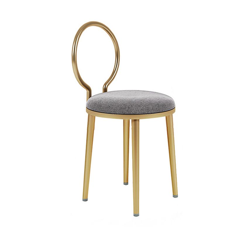 Glam Wooden/Metal Make-up Vanity with Drawer in Grey for Bedroom