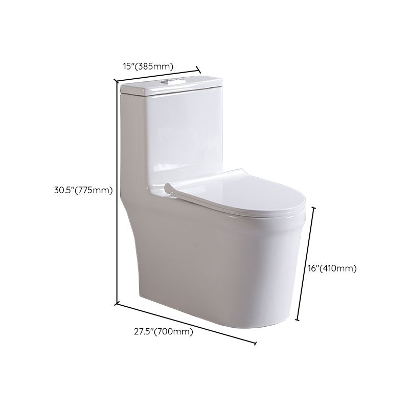 Siphon Jet Urine Toilet One-Piece Toilet Porcelain Floor Mounted Flush Toilet