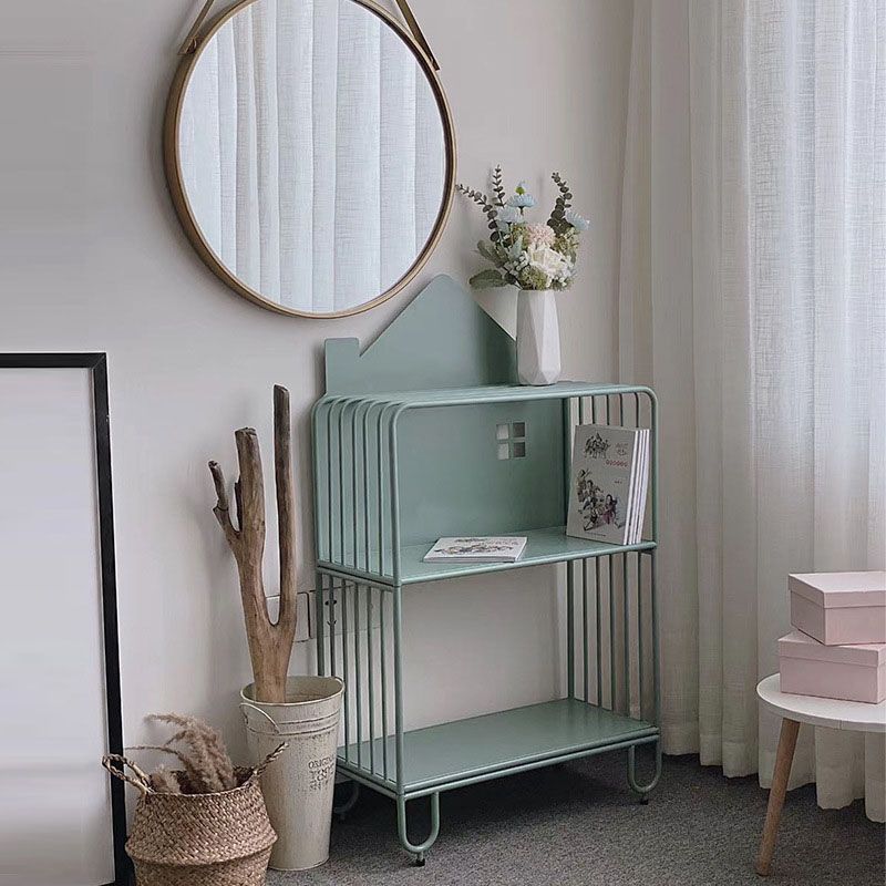 Modern Metal Bookshelf Standard Open Shelf Bookcase Shelves Included