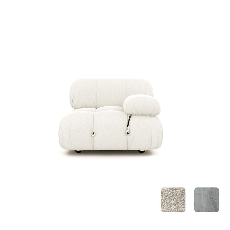 Modern Style Sofa Low Back Padded with Sponge Cushions Sofa Bed