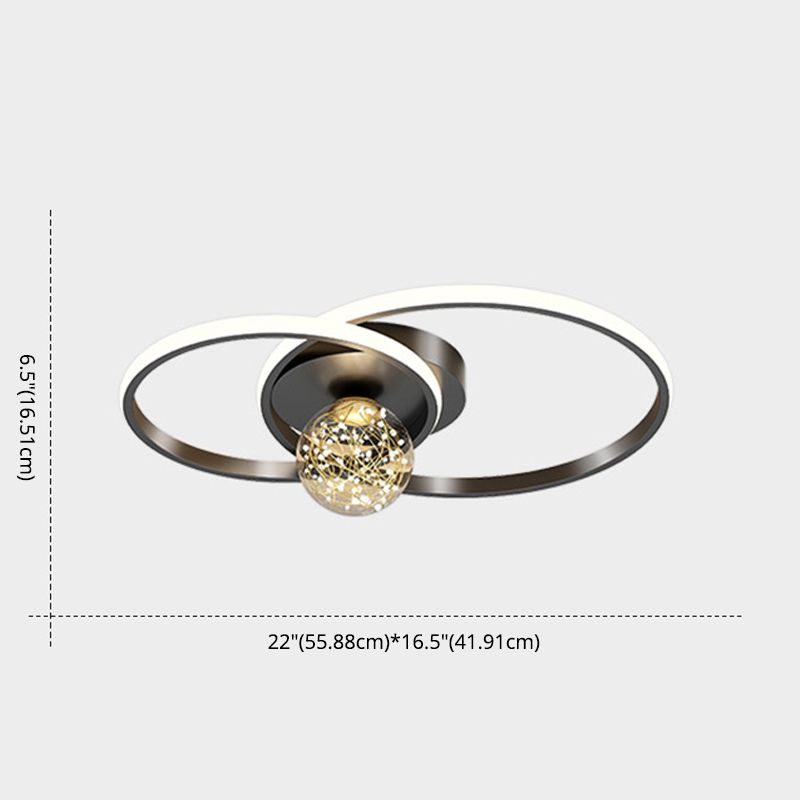 Lámpara de techo de montaje empotrado circular de estilo minimalista moderno Luces de techo de montaje empotrado de metal