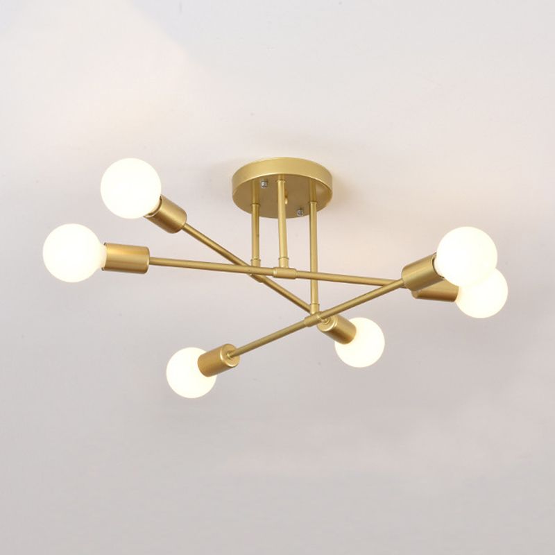 Metal Flush Mount Modern Style Flush Mount Lighting for Dining Room