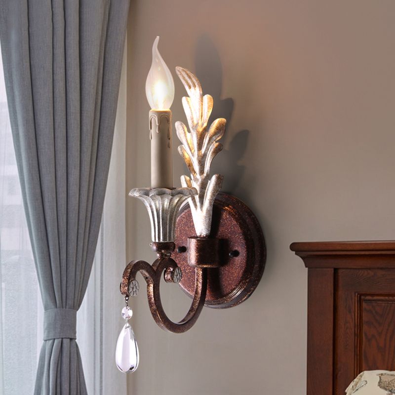 Lampe appliqué à la rouille en métal