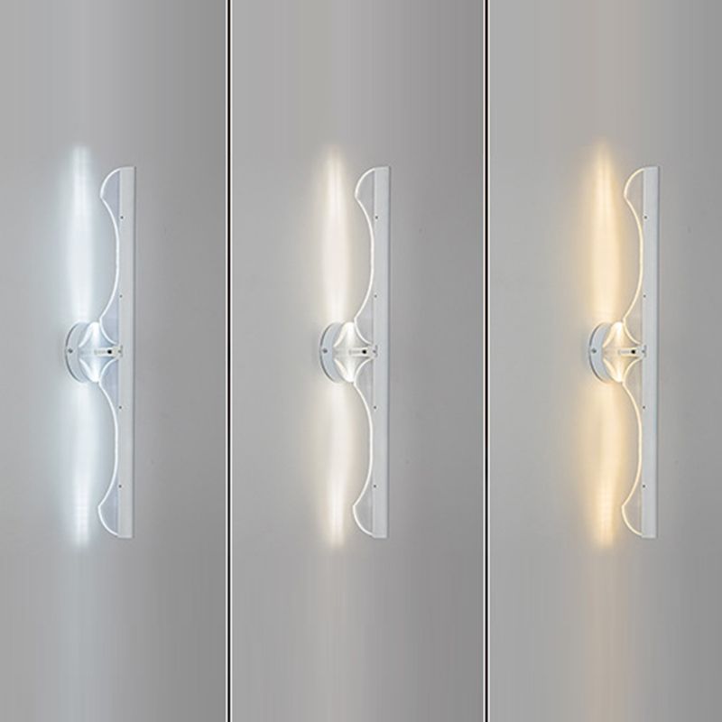 Metal Linear Wall Light Sconce Contemporary 1 Light Wall Mounted Lamp