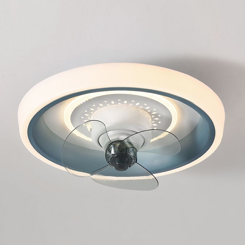 Moderne stijl plafondventilator verlichting metaal 1 licht plafondventilator licht voor keuken