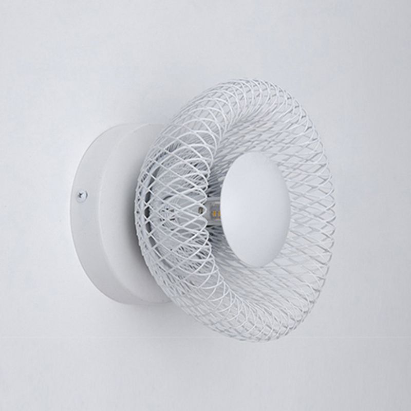 Contemporary Wall Lamp Black Metal Sconce Lighting for Bedroom