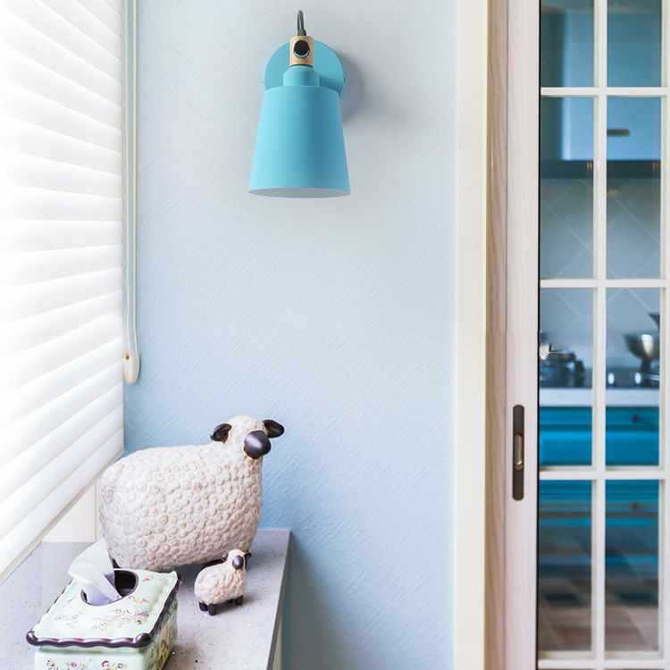 1 Light Metal Wall Mounted Wall Lights Modern Cone Wall Lamp Sconce for Foyer and Hall