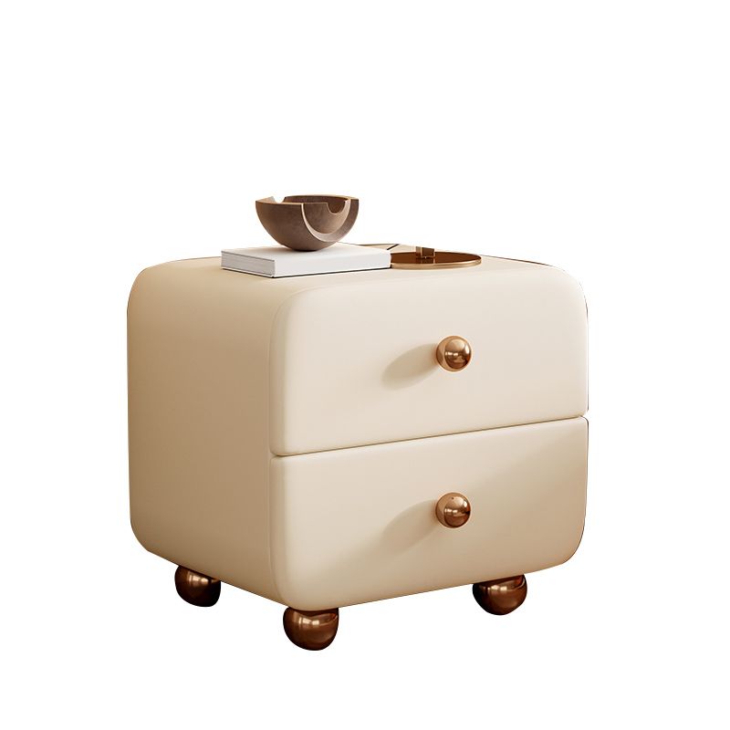 Contemporary Narrow Nightstand Solid Wood Kids Nightstand with Drawers