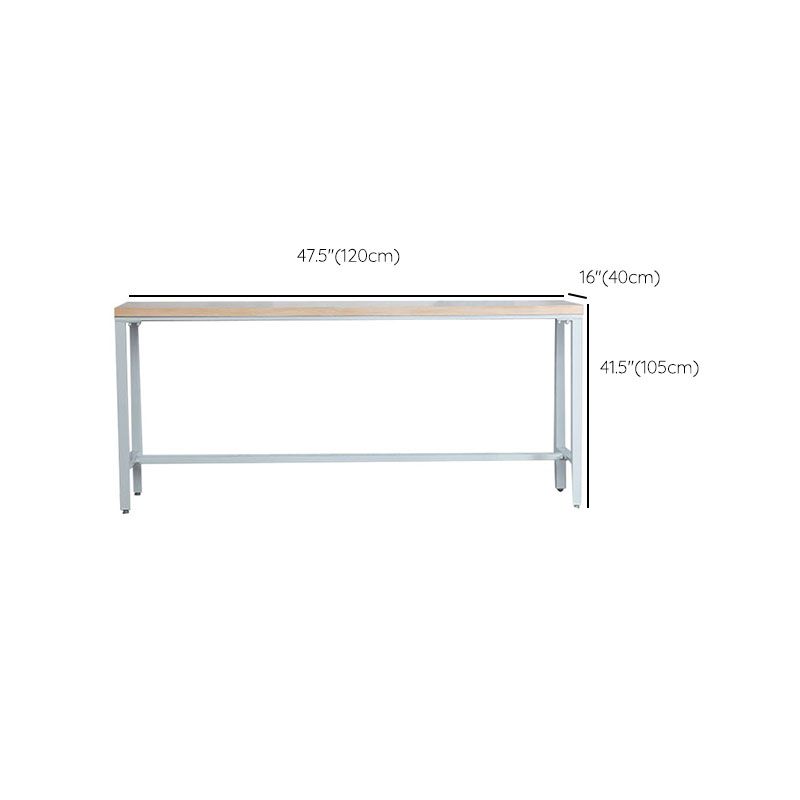 Modern Style Bar Table 1/5 Pieces Rectangle Solid Wood Counter Set