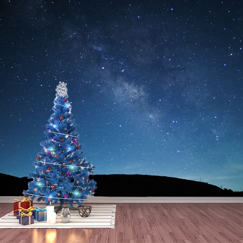 Beautiful Starry Night Mural Decal for Living Room Customized Wall Covering