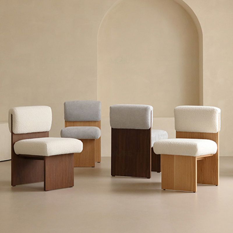 21.25" Wide Armless Chair Solid Wood Frame Chair for Bedroom