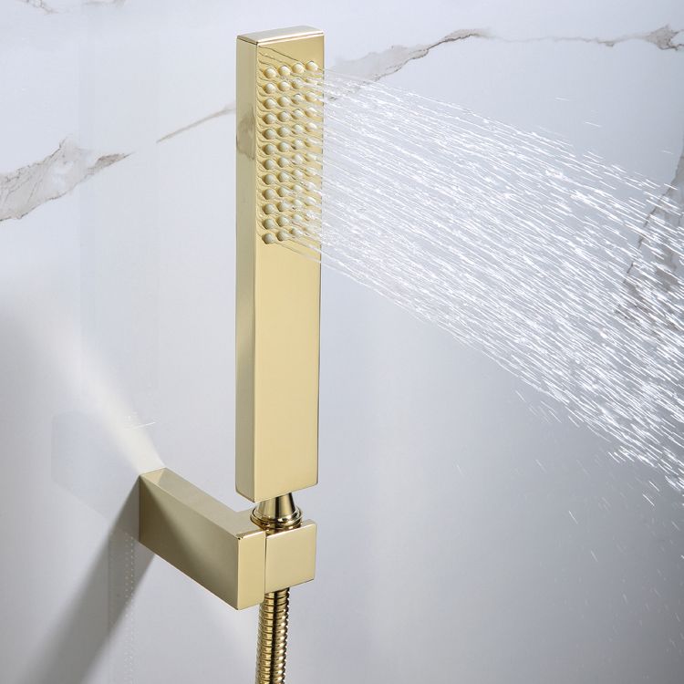 Modern Tub Faucet Trim Copper with Diverter and Hose Wall Mounted Bath Filler