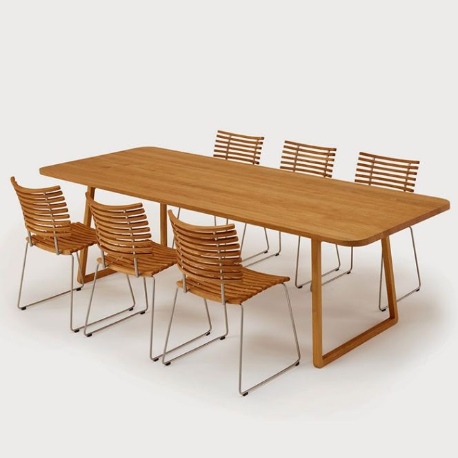 Rechthoek dubbele voetstuk industriële tafel vaste tabel met vast hout