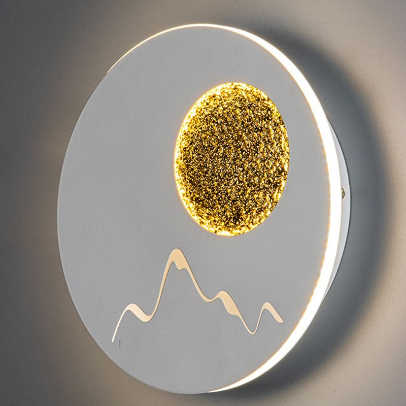 Disk artistico a forma di muro con applione metallico soggiorno a parete LED Luce montata