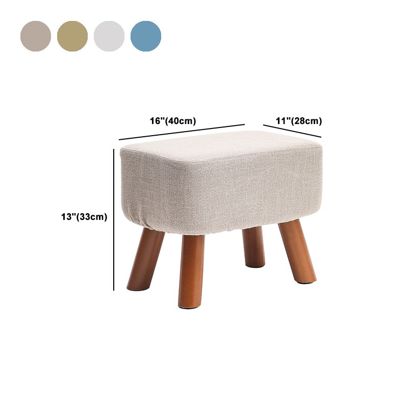 Solid Color Tear Resistant Ottoman Modern Blue Standard for Home Drawing Room