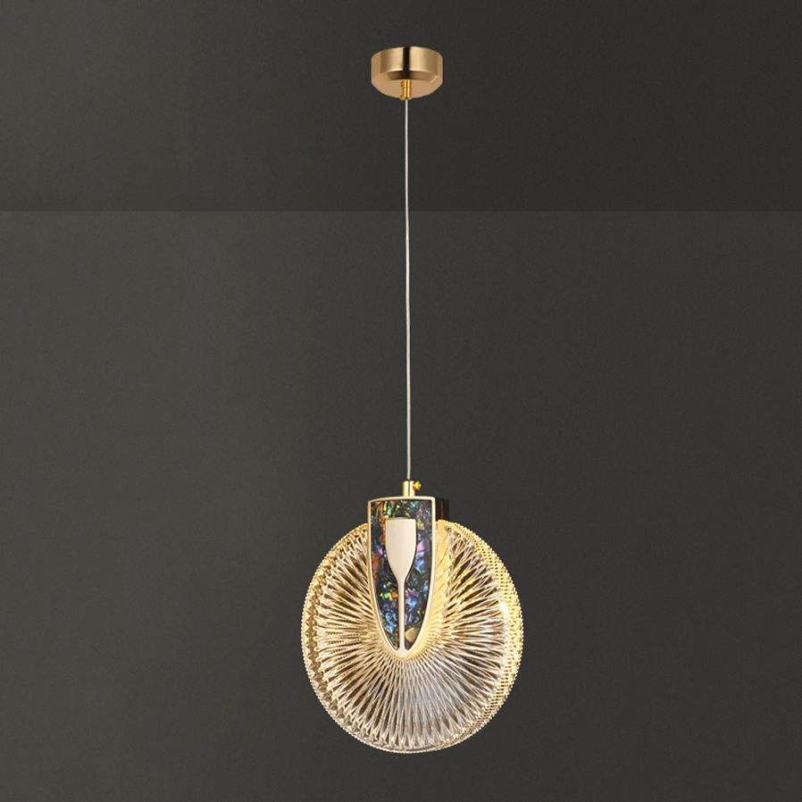 Contemporary Style Linear Shape Pendant Lights Metal Hanging Lamps in Gold