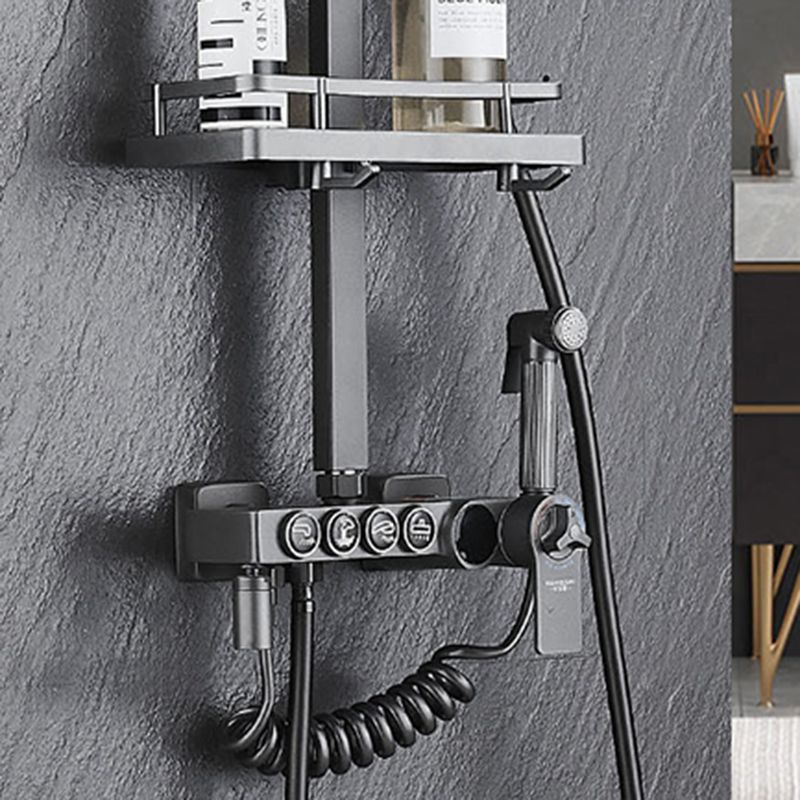 Modern Gray Shower Set 2 Shower Heads Shower System for Bathroom