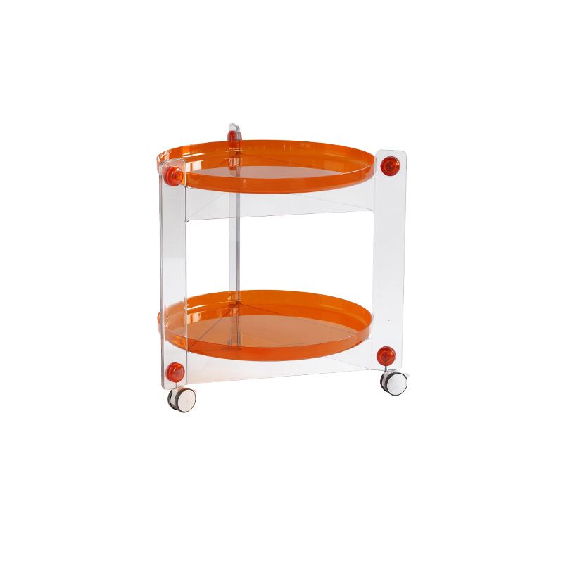 25.19" Tall 3 Legs End Table Tray Top Accent Side Table for Living Room