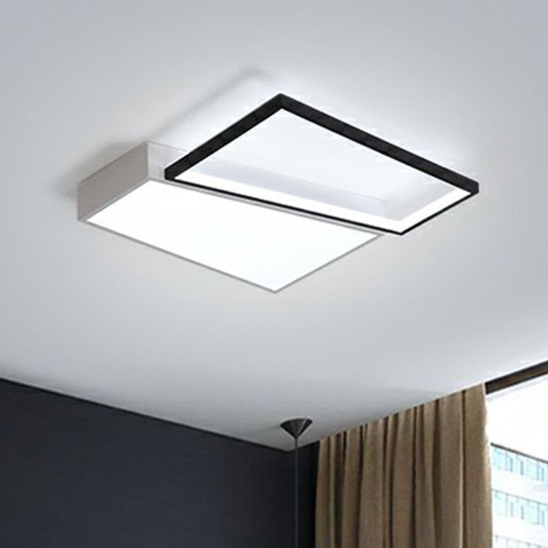 Schlafzimmer Led Deckenbefestigung Moderne Flush Mount Licht mit Trapezoid Acryl Schatten