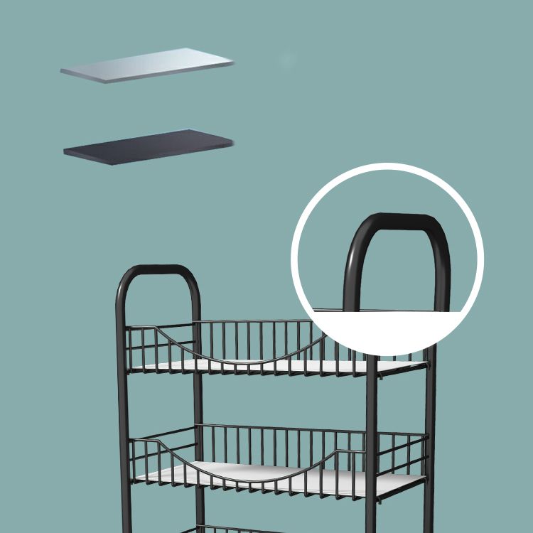 10.63"W Bookshelf Contemporary Style Bookcase with Casters for Home Office