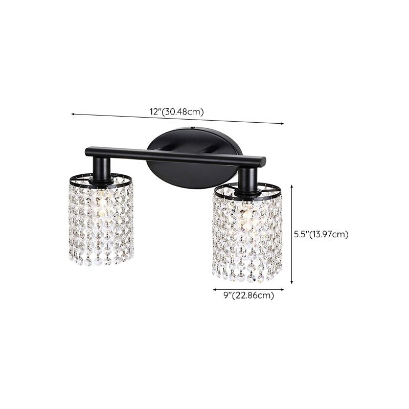 Post Modern Bathroom Vanity Lighting 2 / 3 / 4 - Light Bath Sconce in Black / Sliver