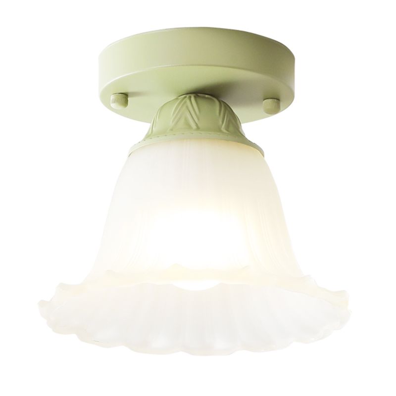 Nordic 1 Light Ceiling Light Glass Flush Mount Ceiling Light Fixture for Bedroom