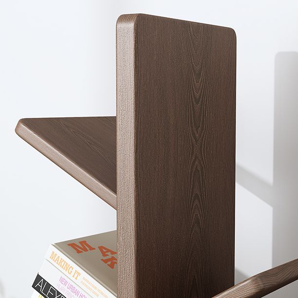 11.81" W Scandinavian Shelf Bookcase Antique Finish Bookshelf with Shelves