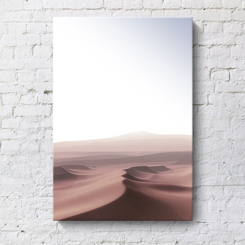 Black and White Modern Art Print Aerial View of Misty Mountain Wall Decor for Home