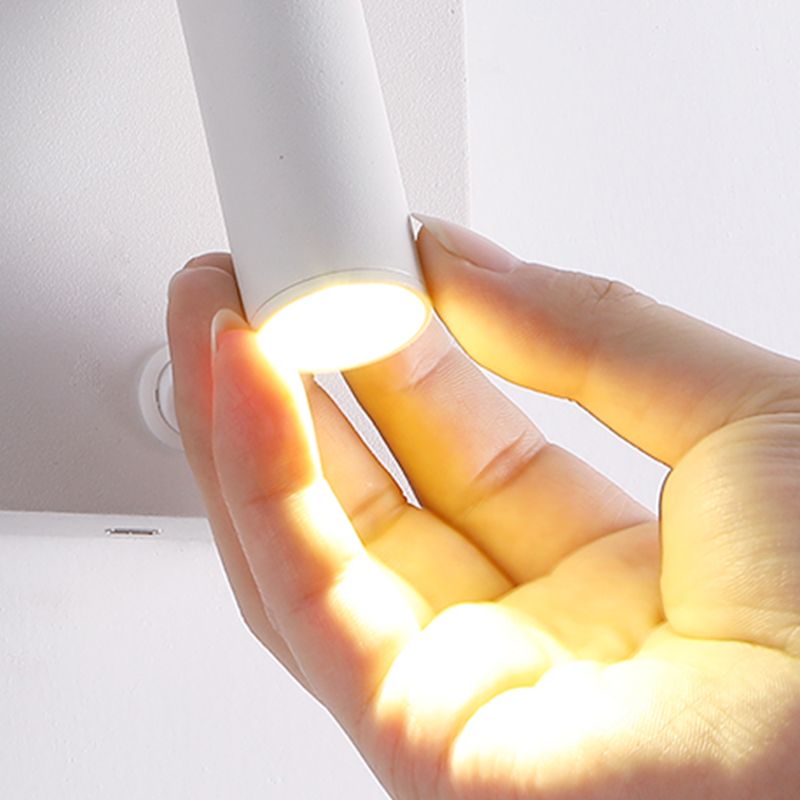 Modern Metal Wall Light Square 4" Wide Reading Wall Sconce with Switch for Bedroom