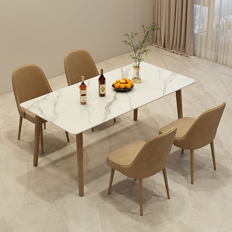 Contemporary Style Upholstered 4 Legs Dining Chairs for Living Room