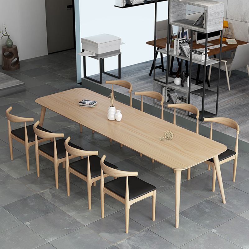 Rectangle Dining Site Table Modern Style Solid Wood Dining Room Collection with 4-foot