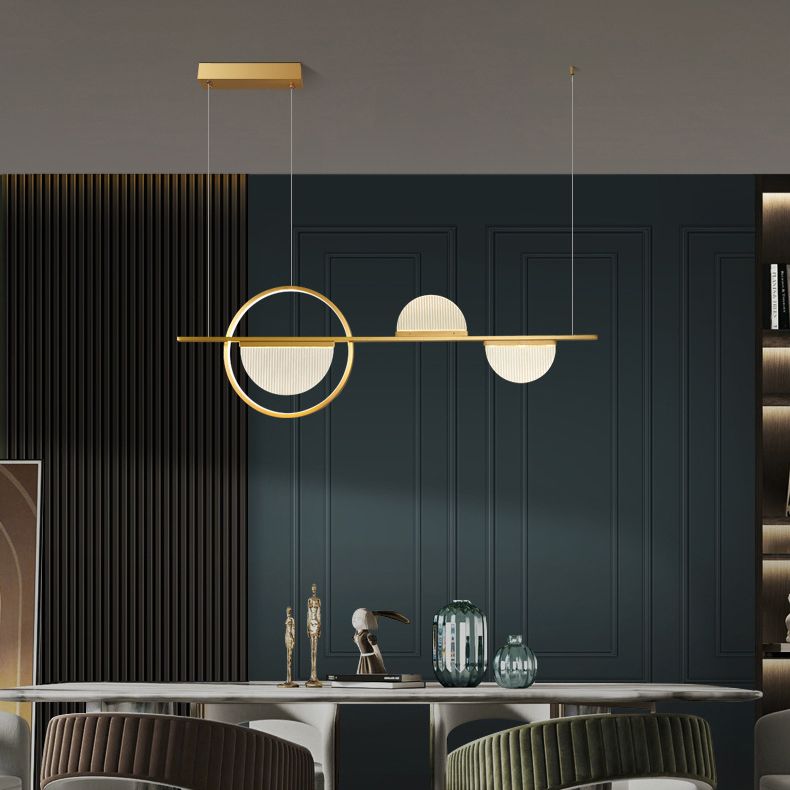 Semicerchio grande cucina a ciondolo luci a ciondolo acrilico moderno luce isola per ristorante