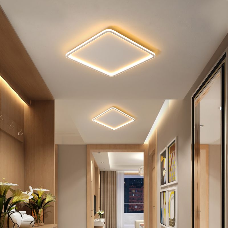 Metal geométrico cerca del accesorio de techo de montaje empotrado LED nórdico con iluminación de techo