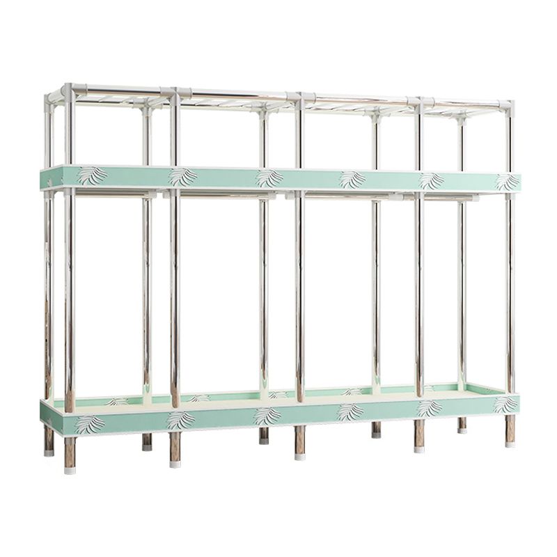 Contemporary Style Wardrobe Metal 1 Door Wardrobe Closet With Shelves