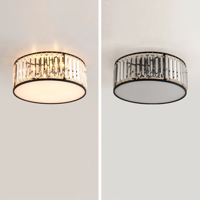 Lámpara de araña de cristal circular moderna y sencilla, cuerpo de lámpara de hardware de la Sala de estar