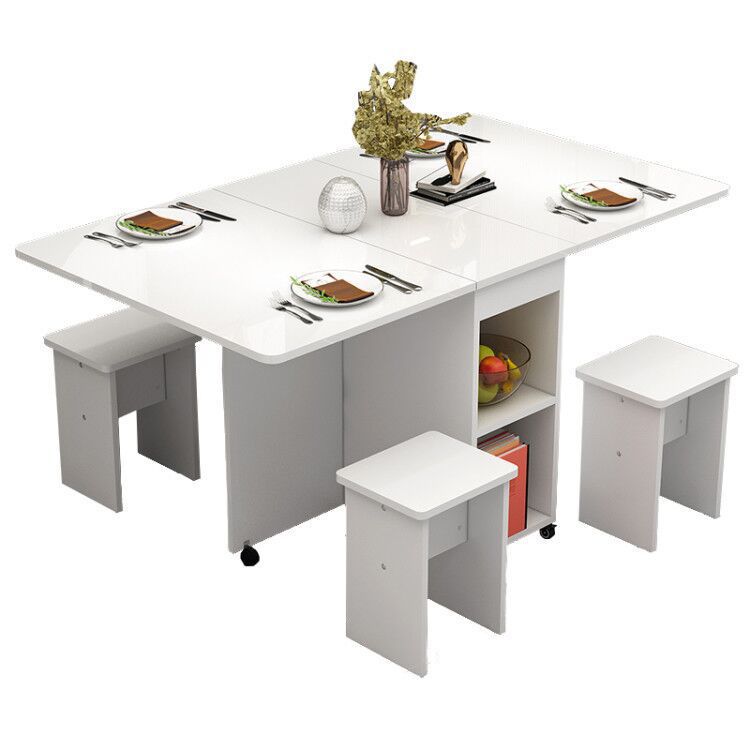 Table à manger de style milieu du siècle rectangle en bois à la maison Utilisation de table à manger